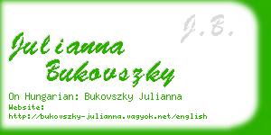 julianna bukovszky business card